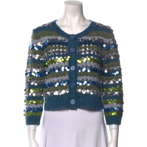Cinq à Sept Multicolor Sequin Cardigan